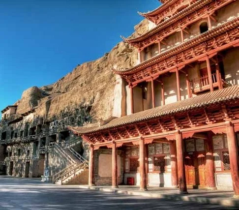 Les grottes de Mogao &agrave; Dunhuang, site UNESCO visit&eacute; lors du Grand Silk Road