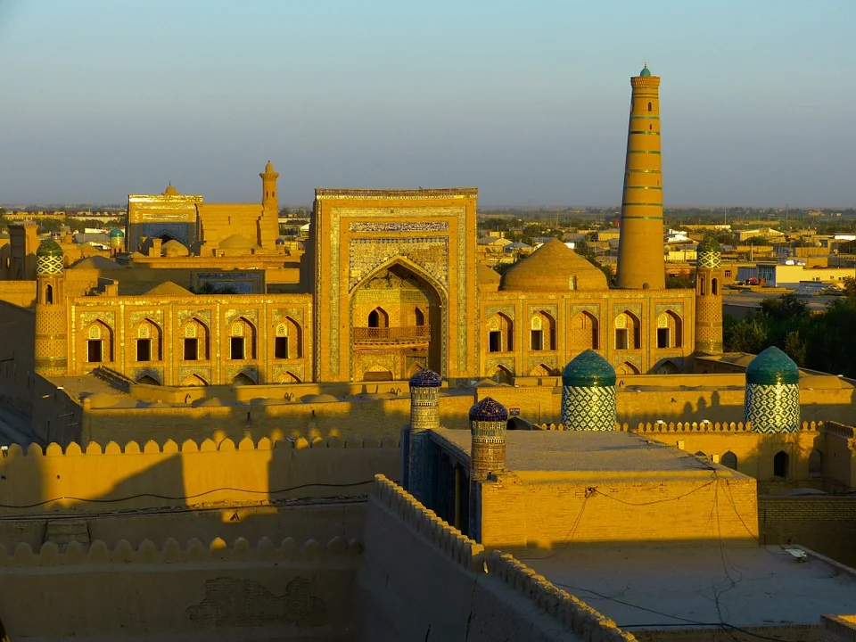 Khiva – UNESCO Khiva vue du ciel au coucher du soleil, cité-musée UNESCO